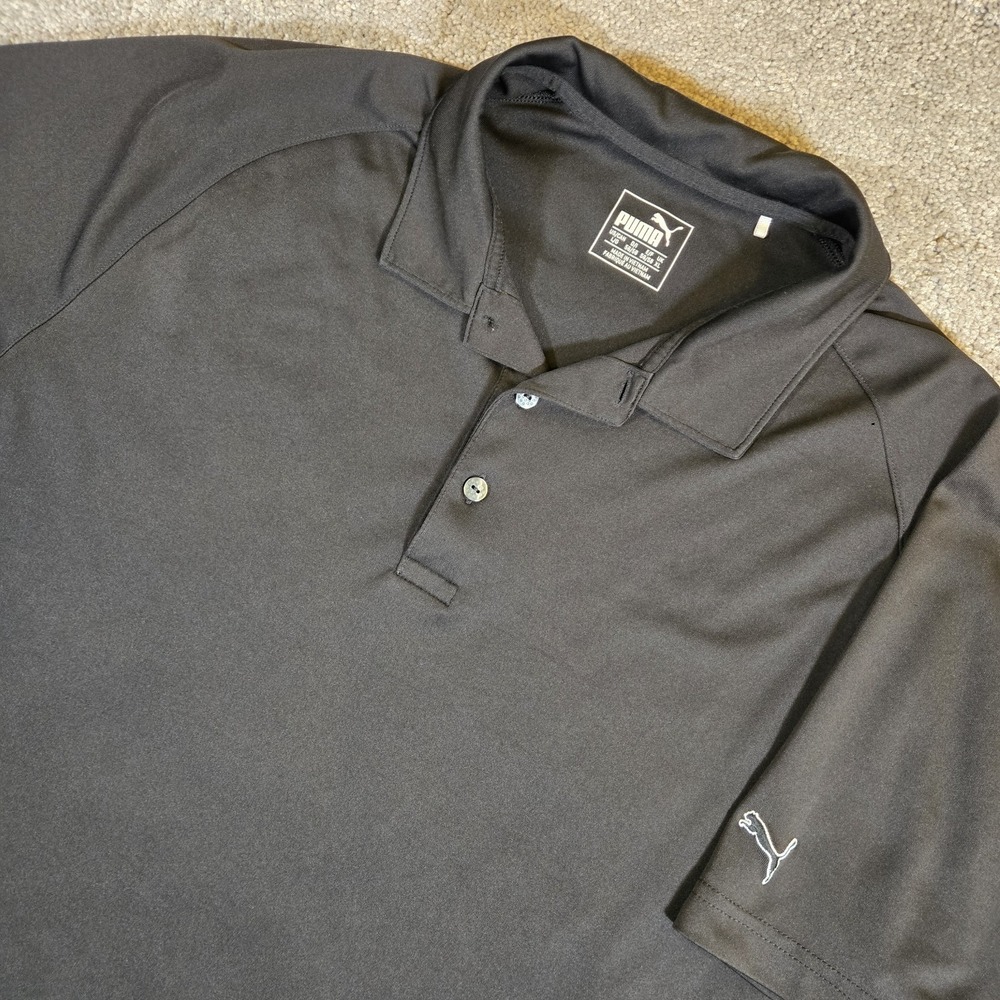 Puma Golf Polo Dry Cell Shirt Mens Large Black Polo Shirt‎